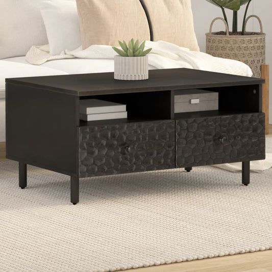 Salongbord Sofabord Svart 80x54x40 cm heltre furu