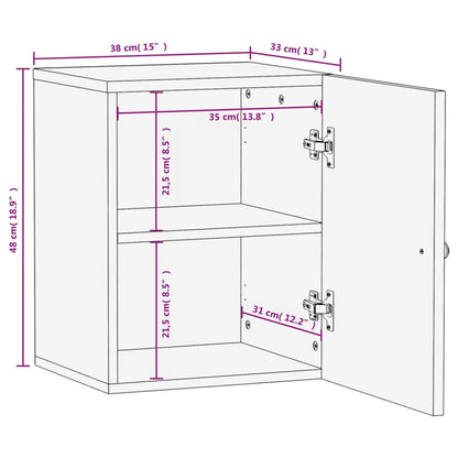 Baderomsskap Veggmontert 38x33x48 cm heltre mango