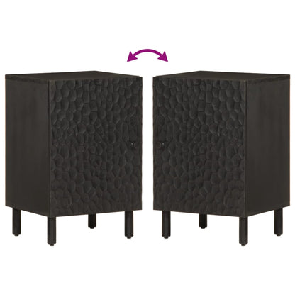 Baderomsskap svart 38x33x58 cm heltre mango