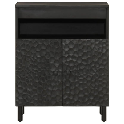 Skap Svart 60x33x75 cm heltre mango