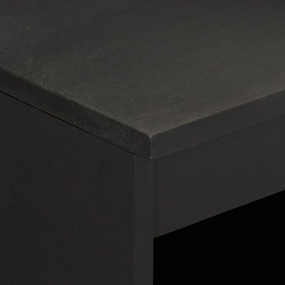 Skap Svart 60x33x75 cm heltre mango