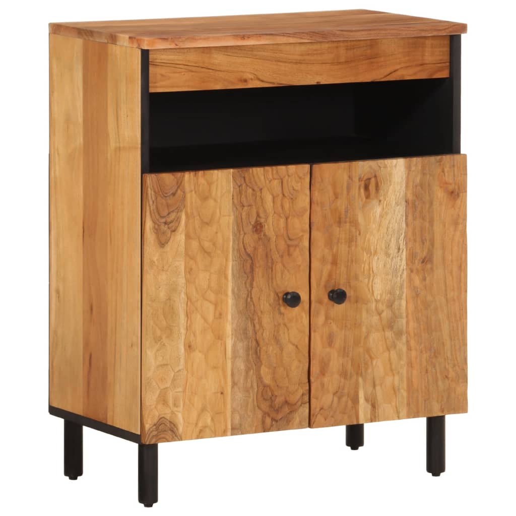Skap heltre akasie 60x33x75 cm
