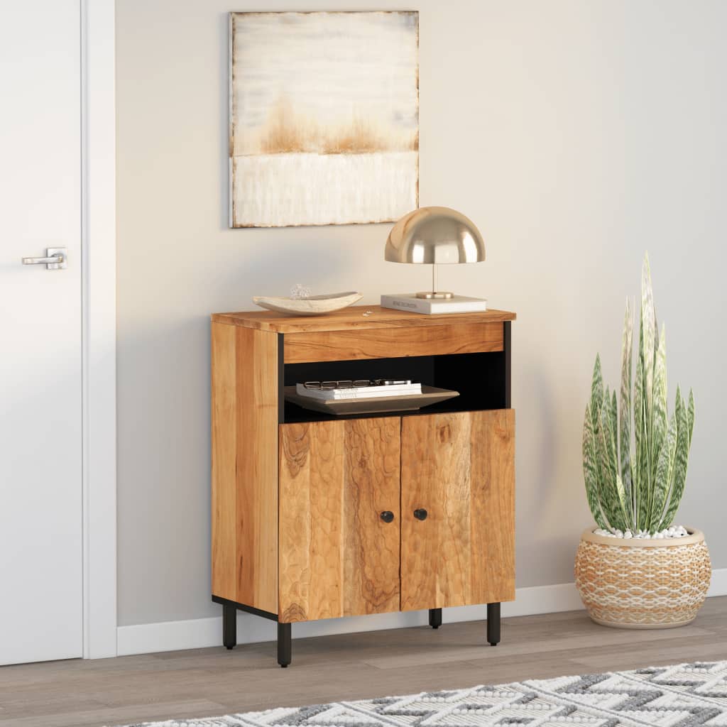 Skap heltre akasie 60x33x75 cm
