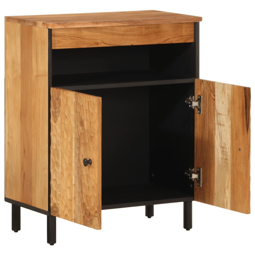 Skap heltre akasie 60x33x75 cm