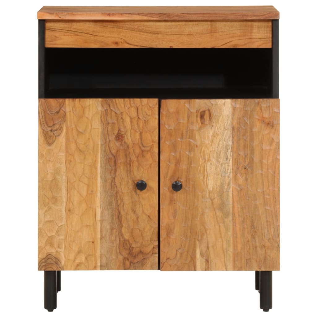 Skap heltre akasie 60x33x75 cm