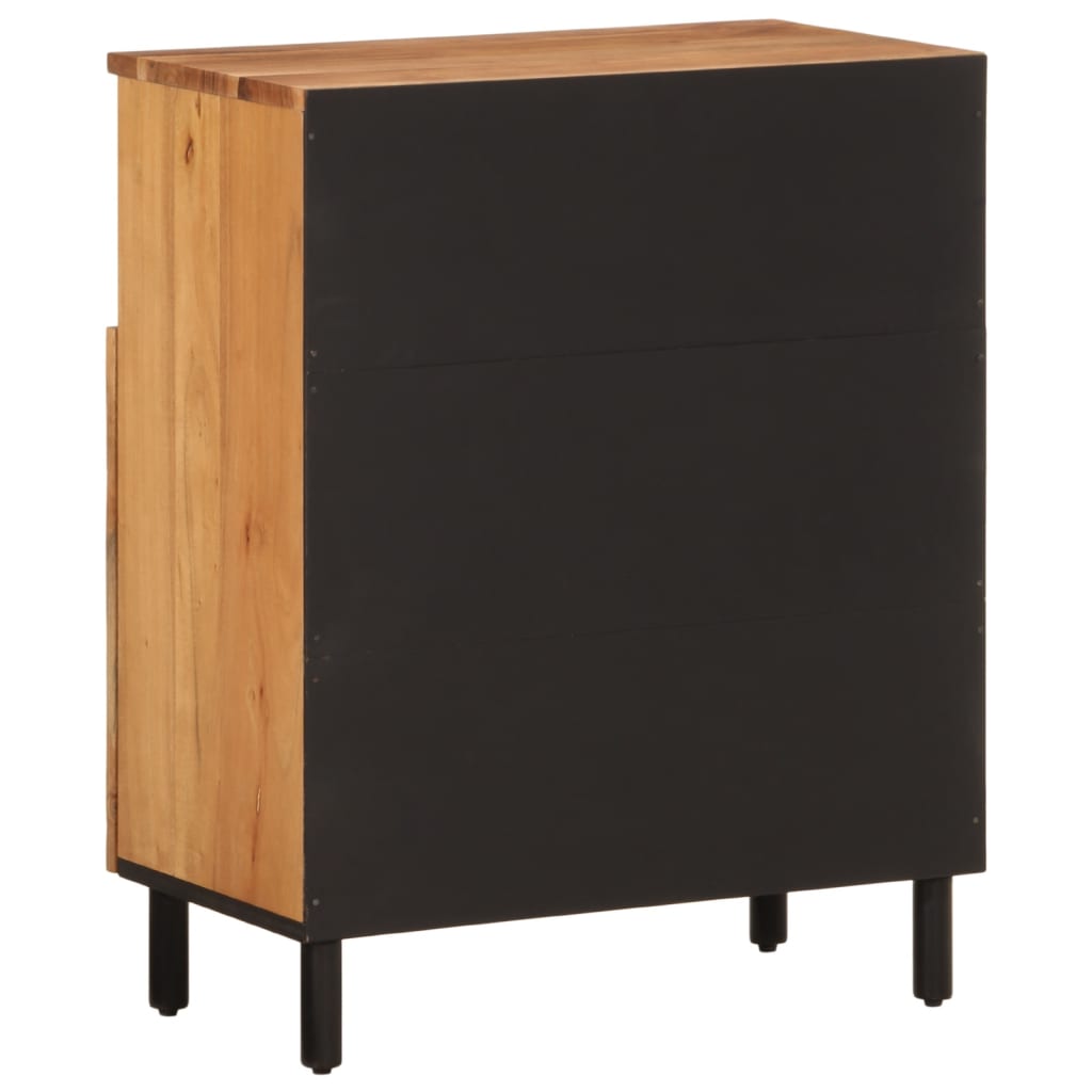 Skap heltre akasie 60x33x75 cm