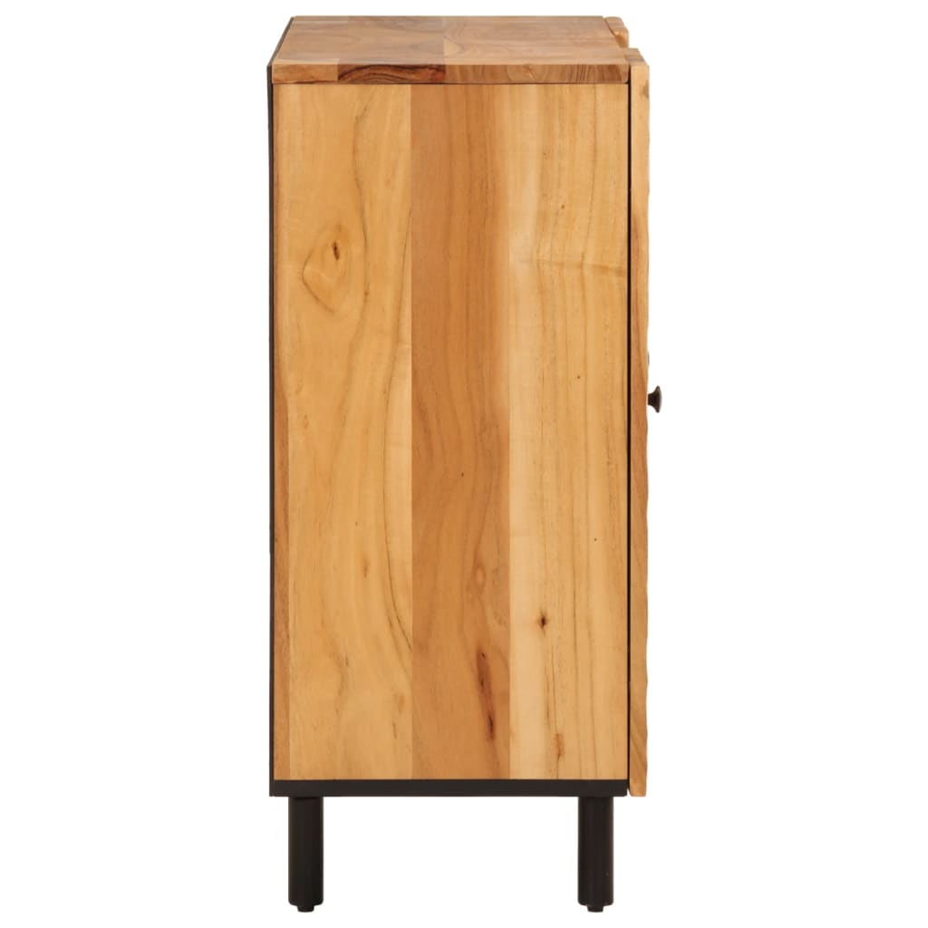 Skap heltre akasie 90x33x75 cm