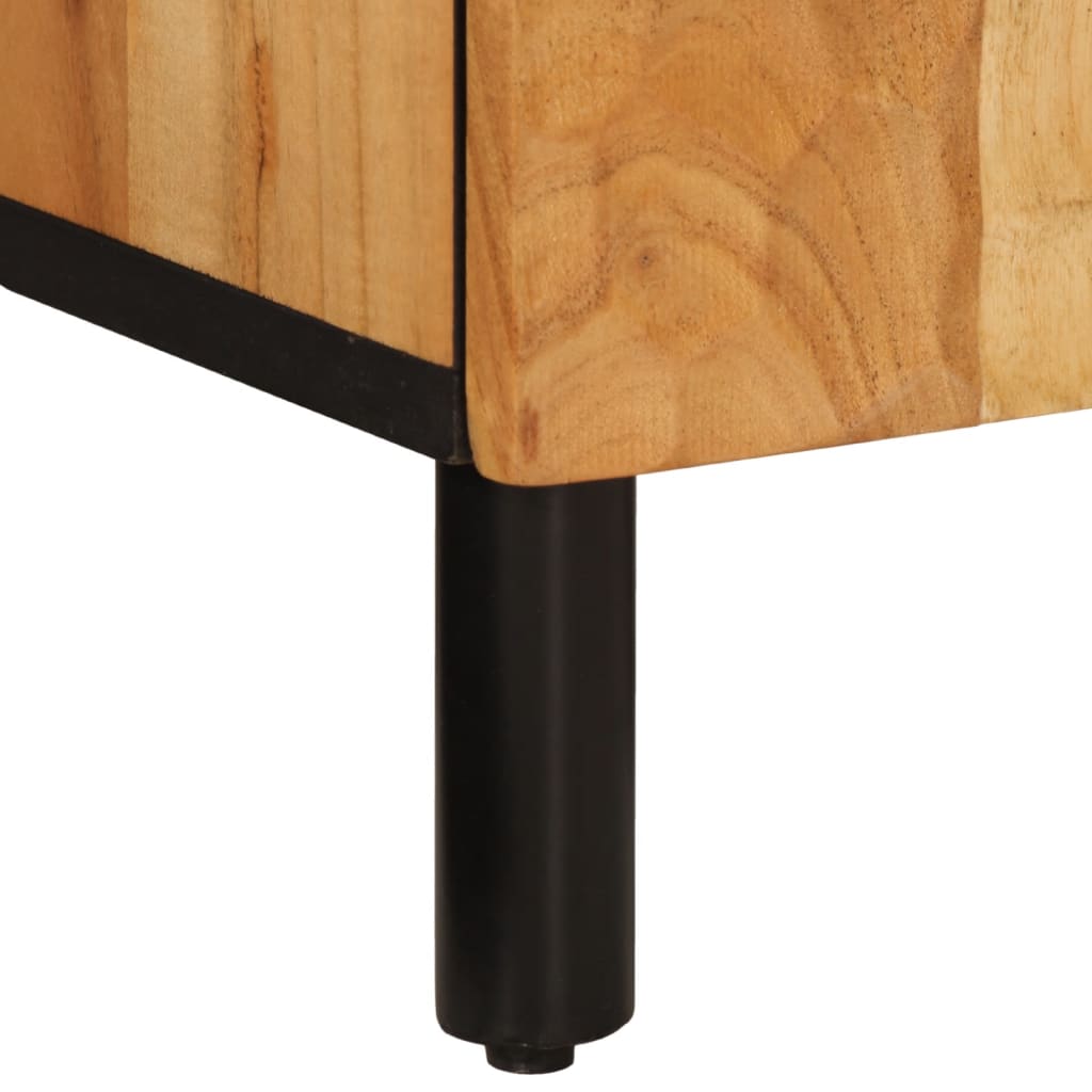 Skap heltre akasie 90x33x75 cm