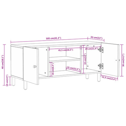 TV-Møbel Tre TV-benk heltre mango 105x33x46 cm