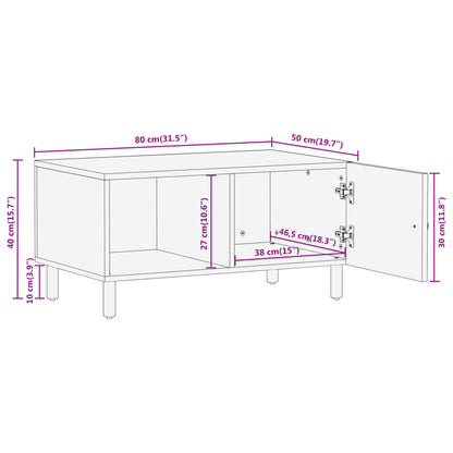Salongbord Sofabord Tre heltre furu 80x50x40 cm