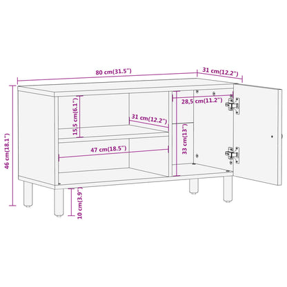 TV-Møbel Tre Tv-benk heltre mango 80x31x46 cm