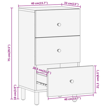 Skap Tre 40x33x75 cm heltre mango