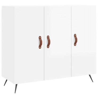 Skjenk Høyglans Hvit 90x34x80 cm