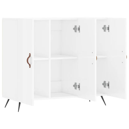 Skjenk Høyglans Hvit 90x34x80 cm