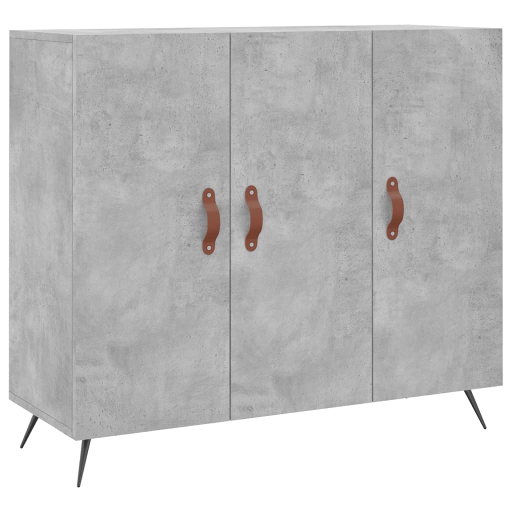 Kommode Betonggrå 90x34x80 cm