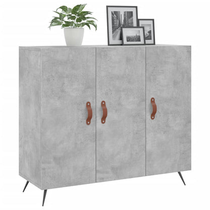 Kommode Betonggrå 90x34x80 cm