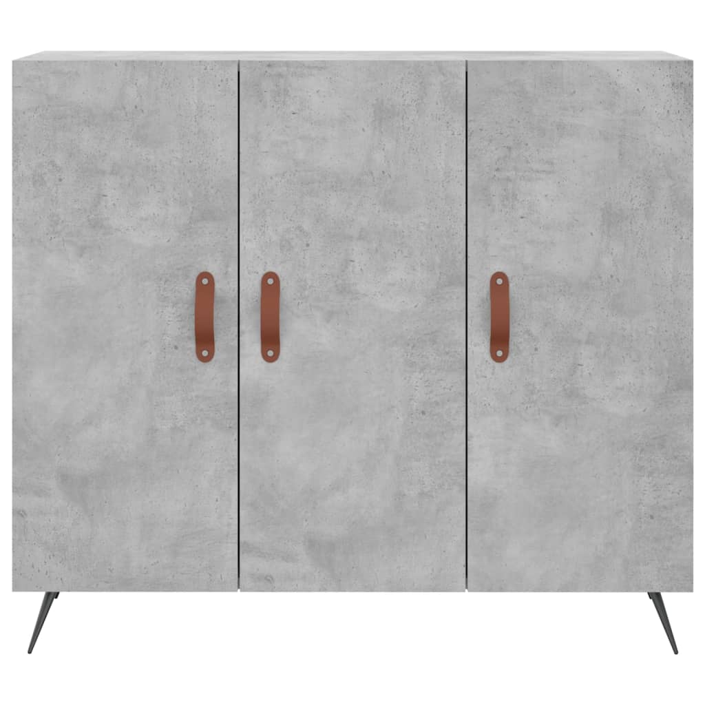 Kommode Betonggrå 90x34x80 cm