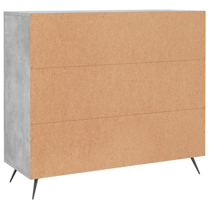 Kommode Betonggrå 90x34x80 cm