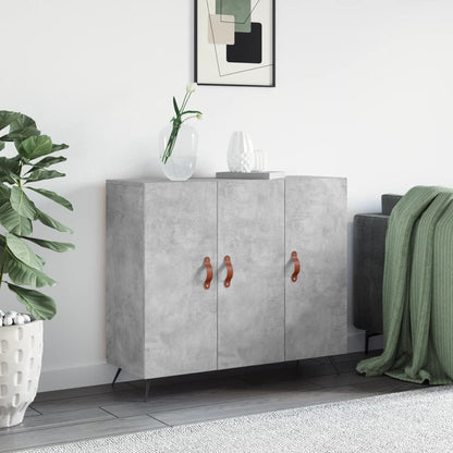 Kommode Betonggrå 90x34x80 cm