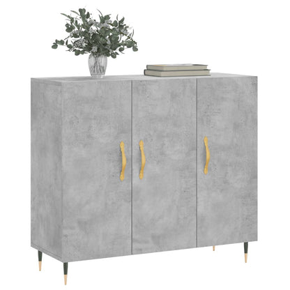 Kommode Betonggrå 90x34x80 cm