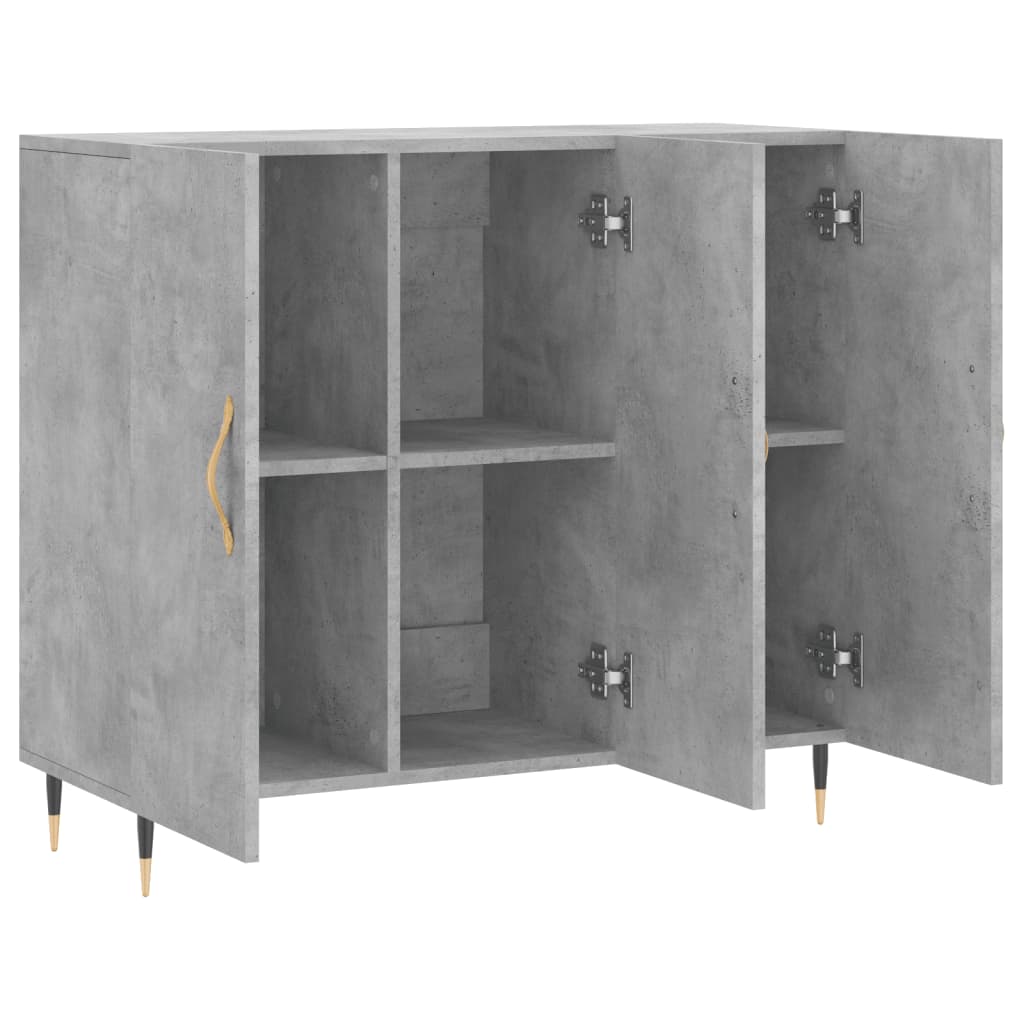 Kommode Betonggrå 90x34x80 cm