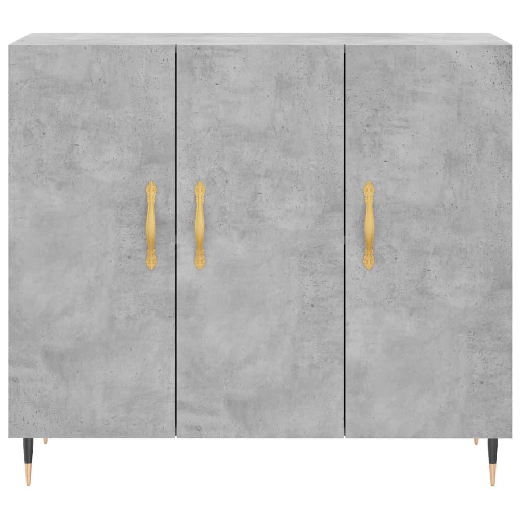Kommode Betonggrå 90x34x80 cm