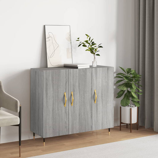 Skjenk grå sonoma 90x34x80 cm konstruert tre