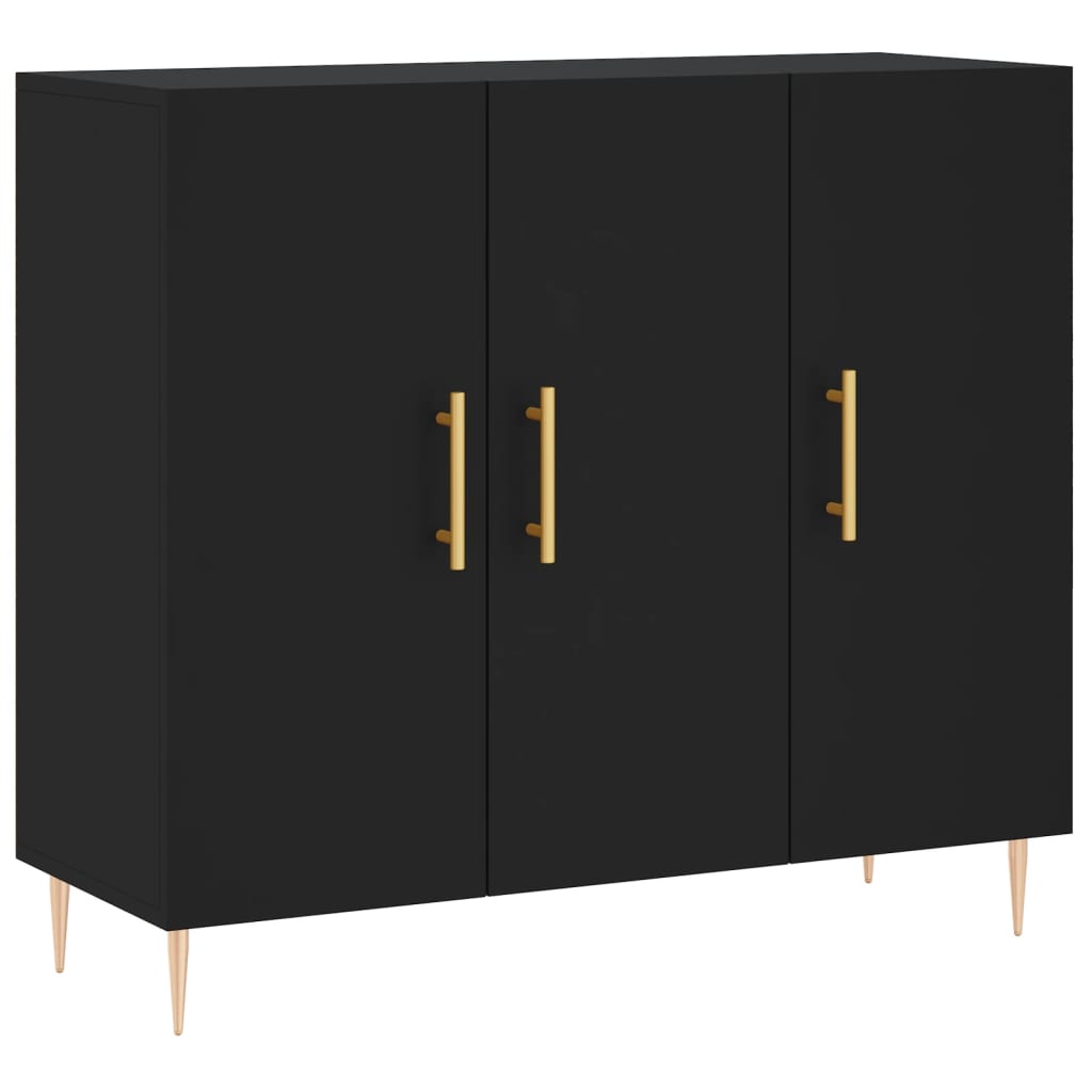 Skjenk Svart 90x34x80 cm