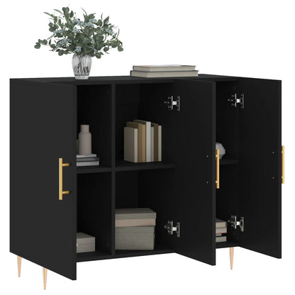 Skjenk Svart 90x34x80 cm