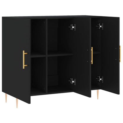 Skjenk Svart 90x34x80 cm