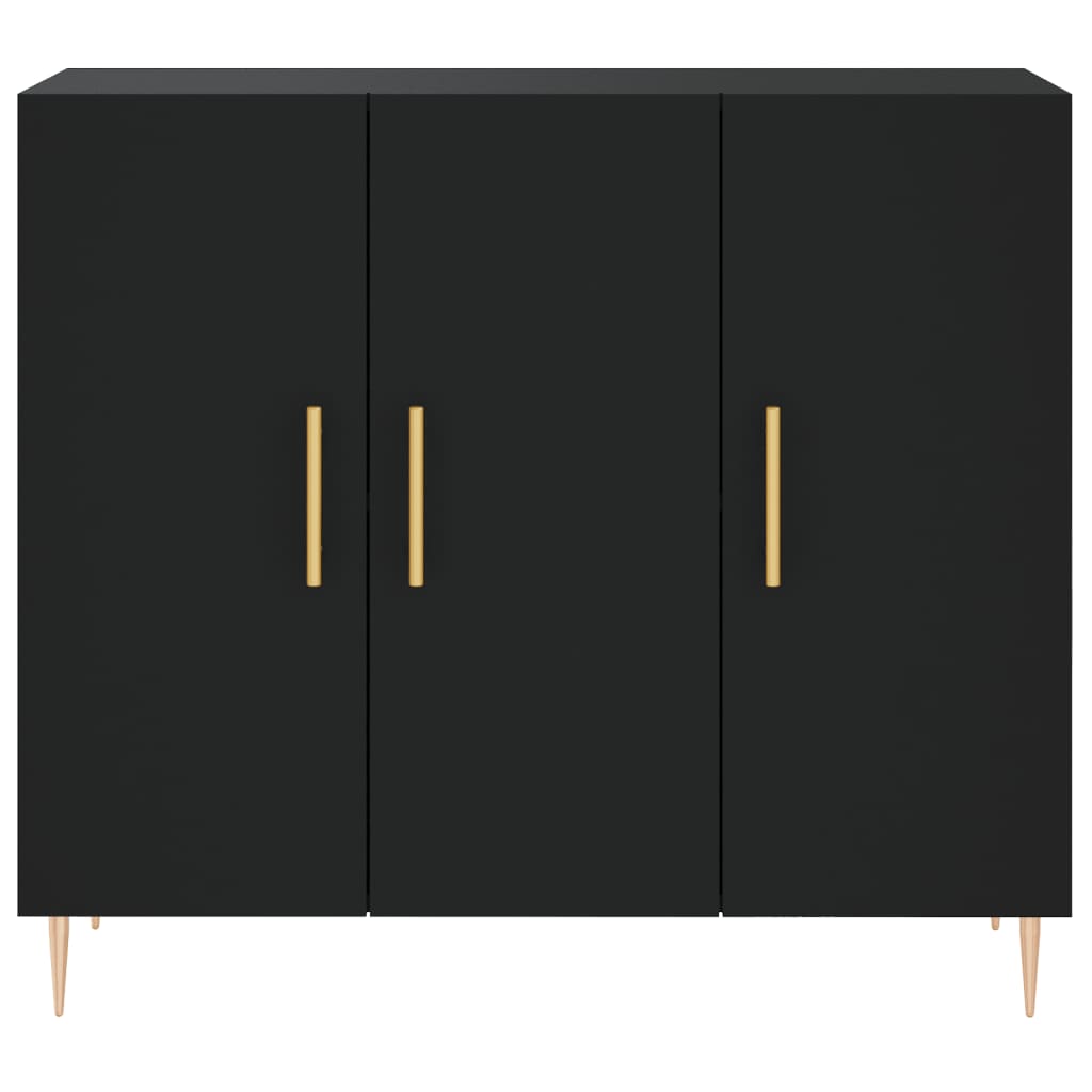Skjenk Svart 90x34x80 cm