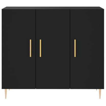 Skjenk Svart 90x34x80 cm