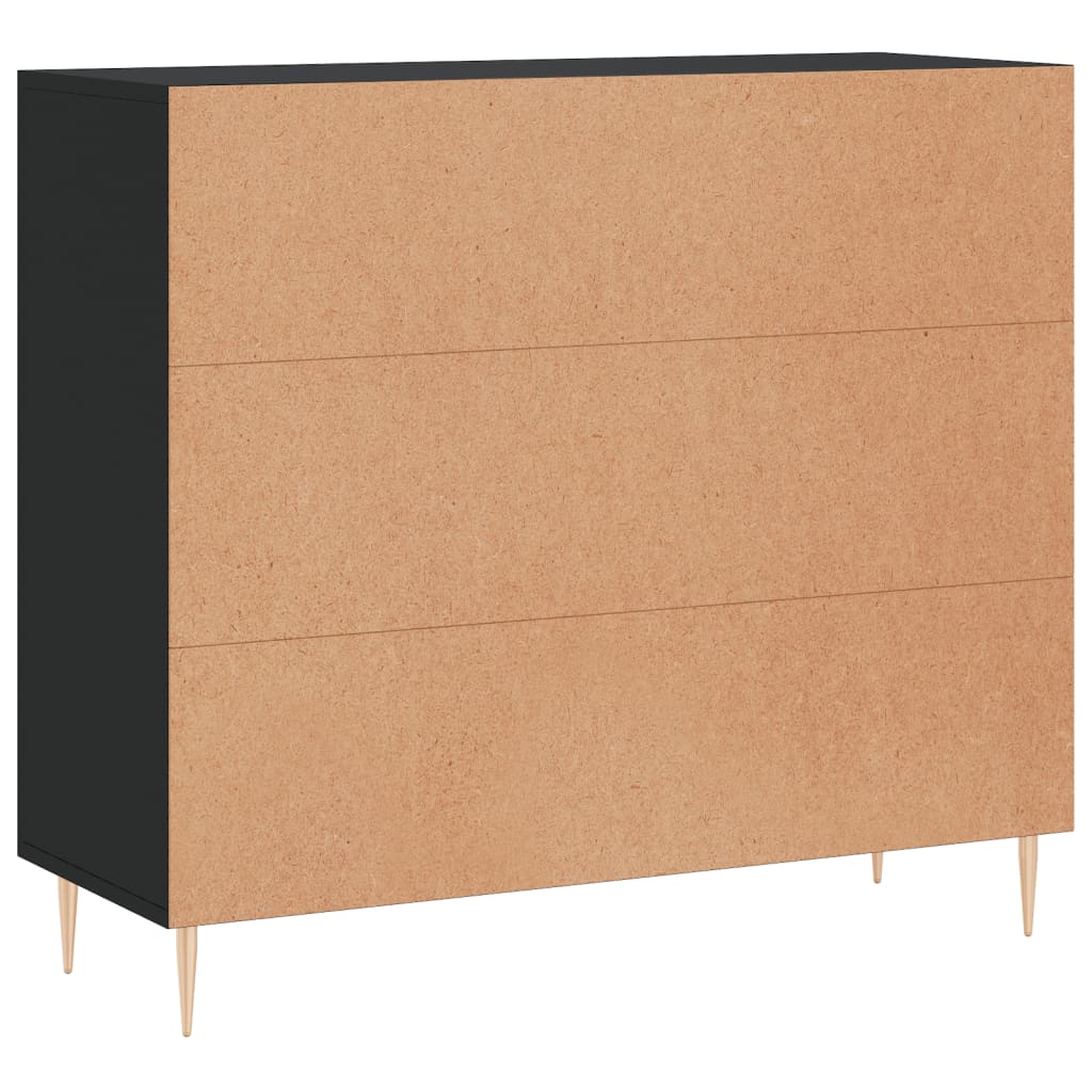 Skjenk Svart 90x34x80 cm