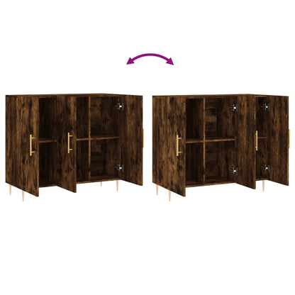 Skjenk røkt eik 90x34x80 cm konstruert tre