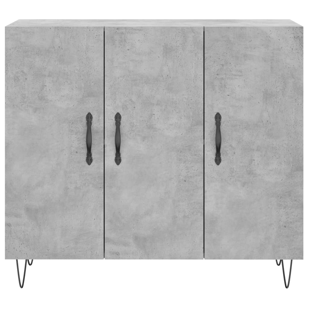 Kommode Betonggrå 90x34x80 cm