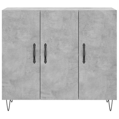 Kommode Betonggrå 90x34x80 cm