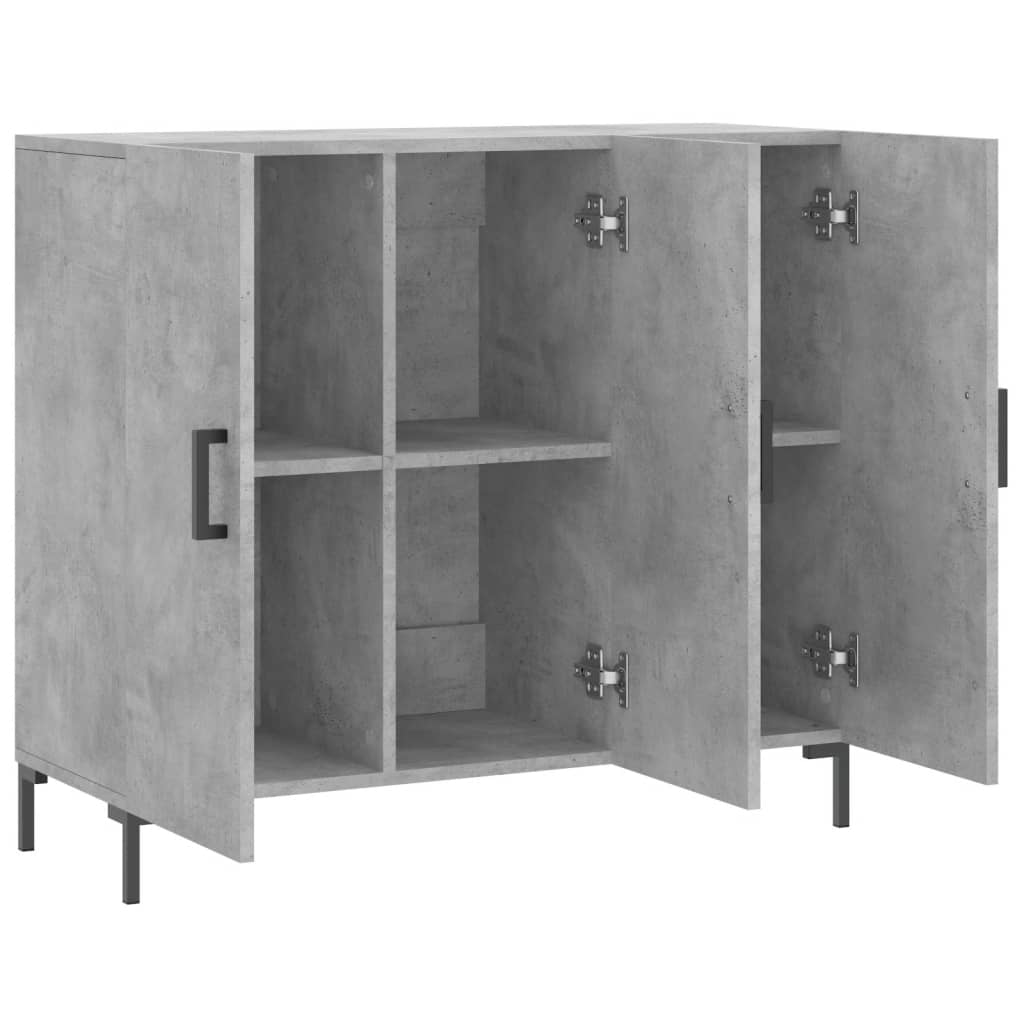 Kommode Betonggrå 90x34x80 cm