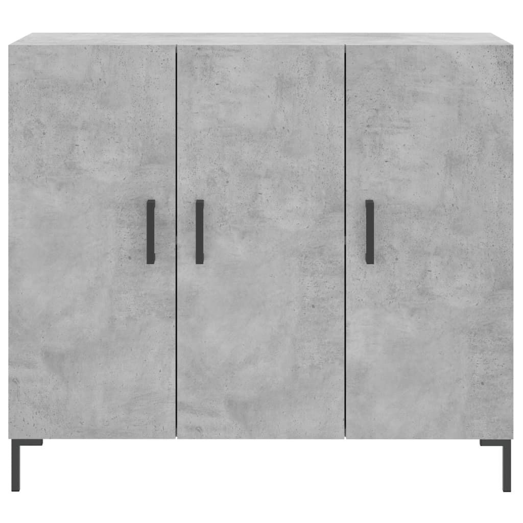 Kommode Betonggrå 90x34x80 cm