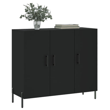 Skjenk Svart 90x34x80 cm