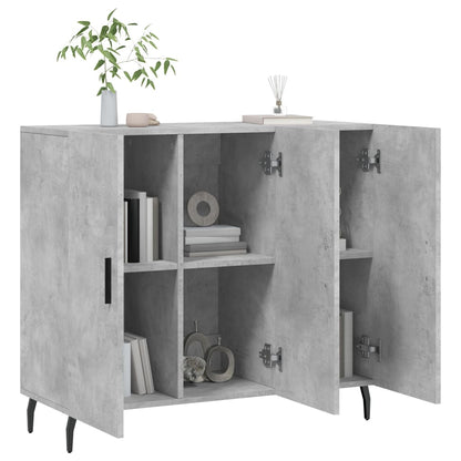 Kommode Betonggrå 90x34x80 cm