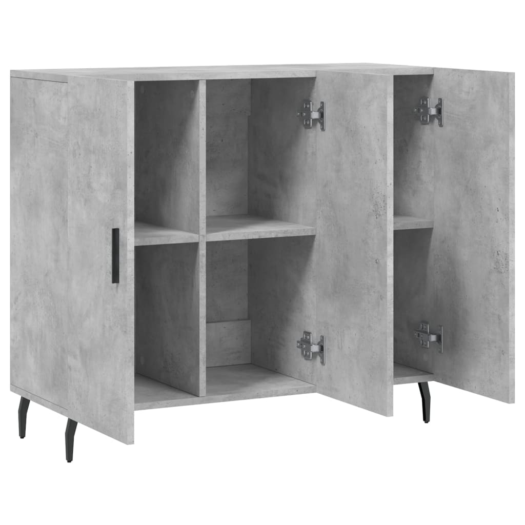 Kommode Betonggrå 90x34x80 cm