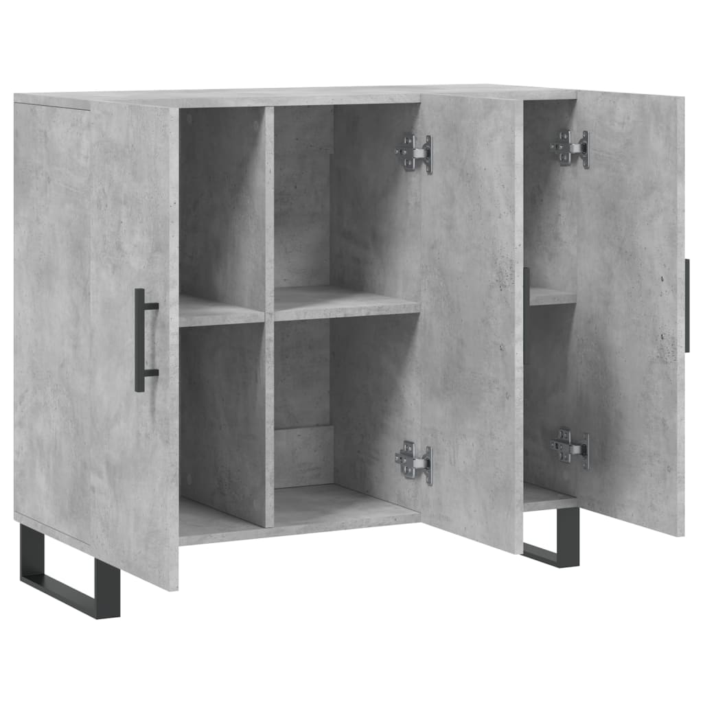 Kommode Betonggrå 90x34x80 cm