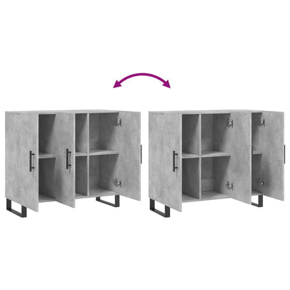 Kommode Betonggrå 90x34x80 cm