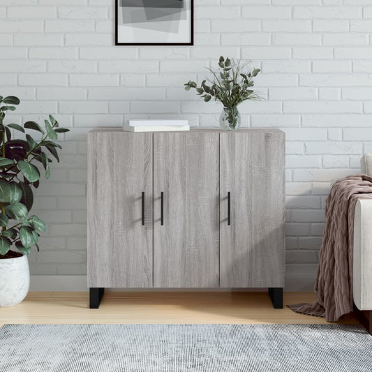 Skjenk grå sonoma 90x34x80 cm konstruert tre
