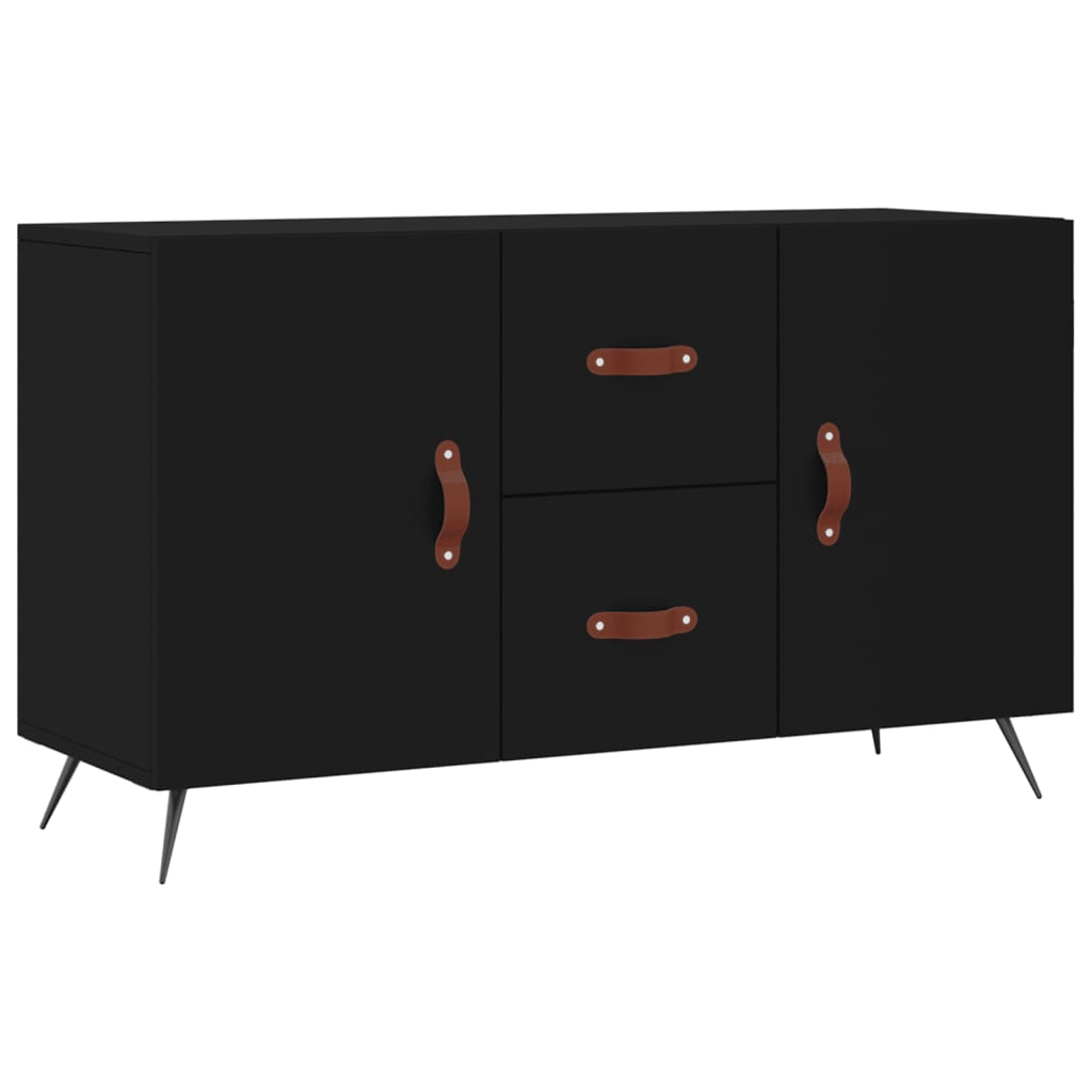 Skjenk svart 100x36x60 cm konstruert tre