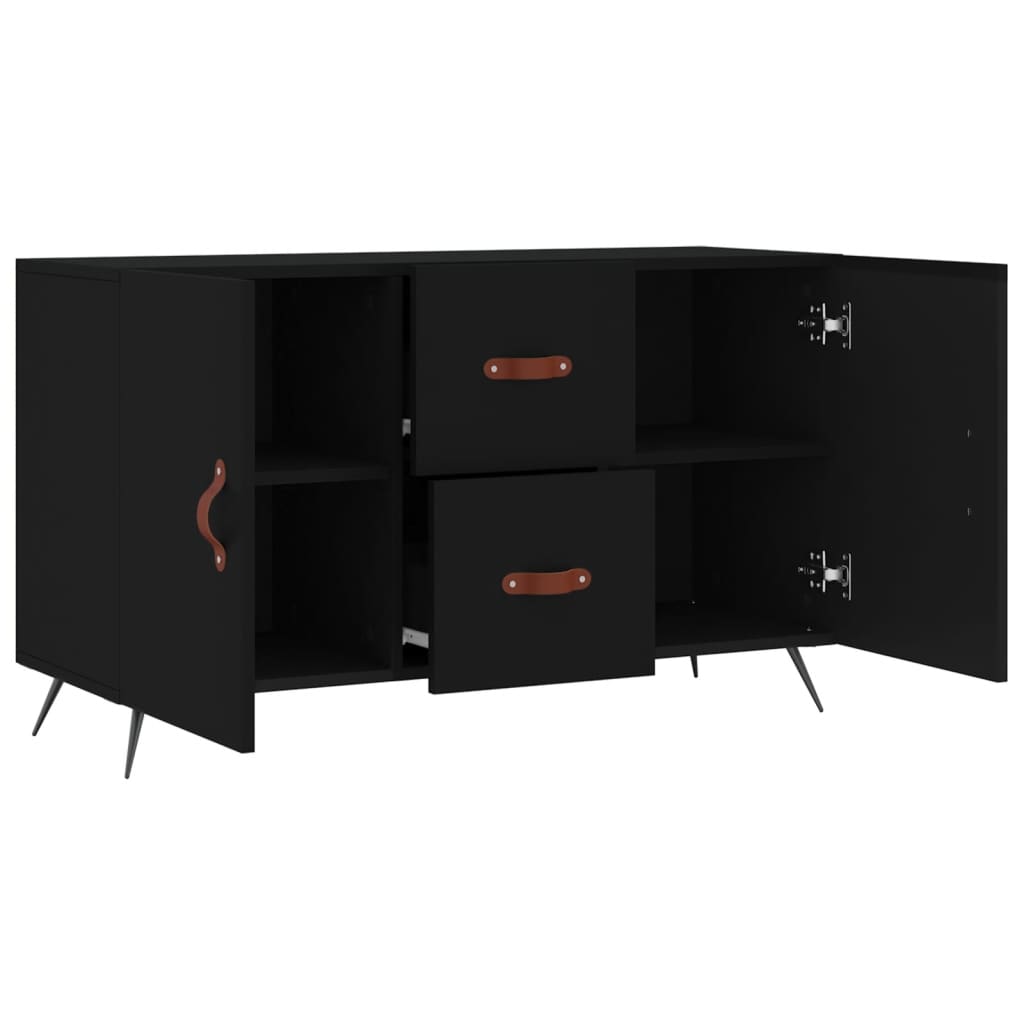 Skjenk svart 100x36x60 cm konstruert tre