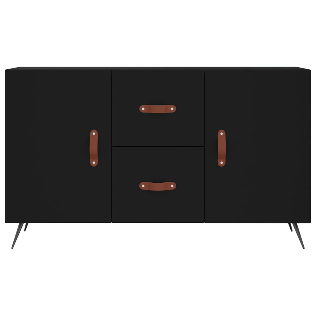 Skjenk svart 100x36x60 cm konstruert tre
