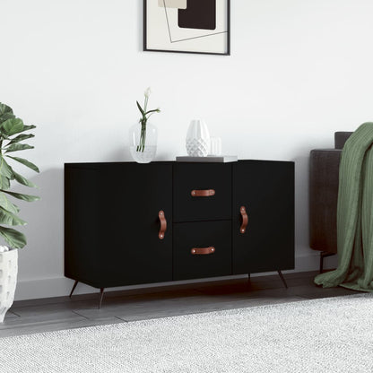 Skjenk svart 100x36x60 cm konstruert tre