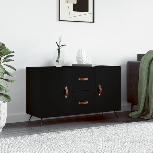 Skjenk svart 100x36x60 cm konstruert tre