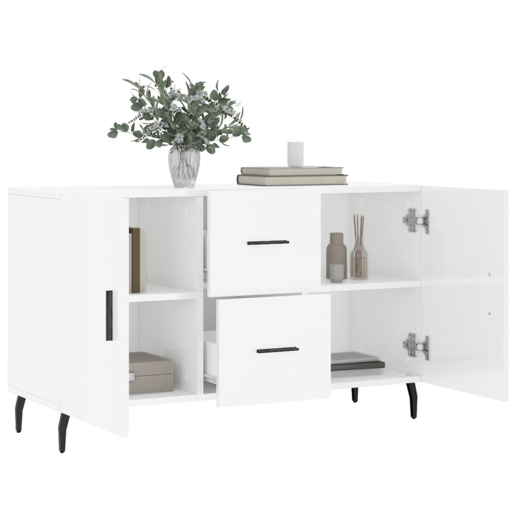 Skap Høyglans Hvit 100x36x60 cm